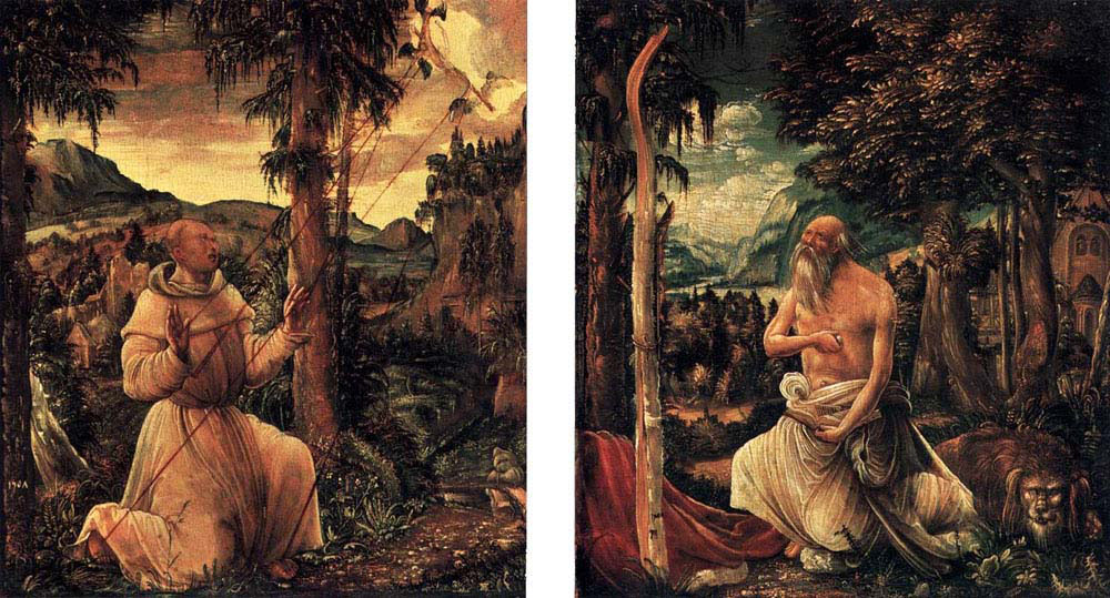 Diptych Stigmatization of Saint Francis and Penitant Saint Hieronymus
